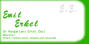 emil erkel business card